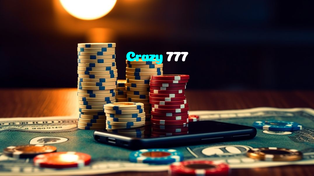 Crazy 777 casino presented on mobile device in Pakistan with slots and live games